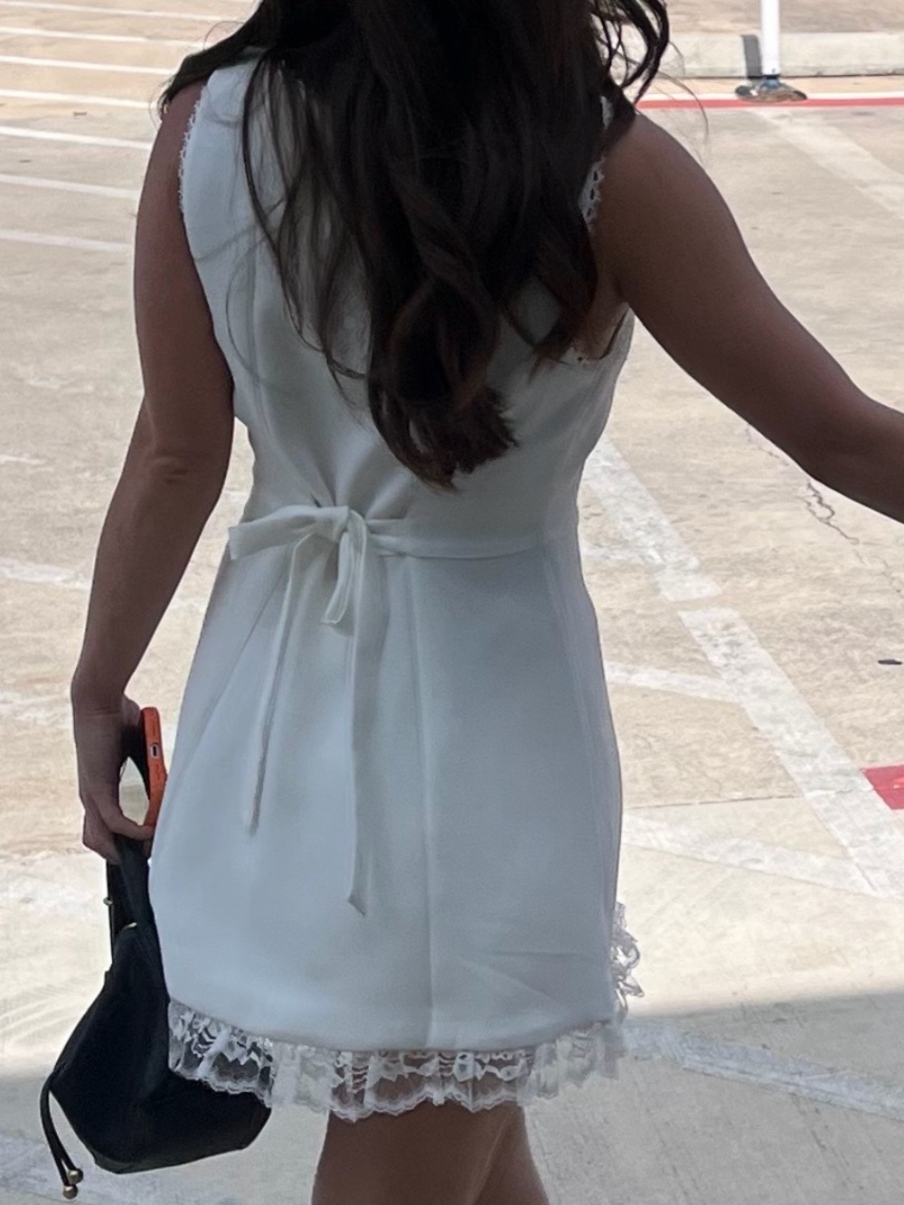 For Love And Lemons Cream Button-Front Lace-Trim Mini Dress - Picture 3 of 3